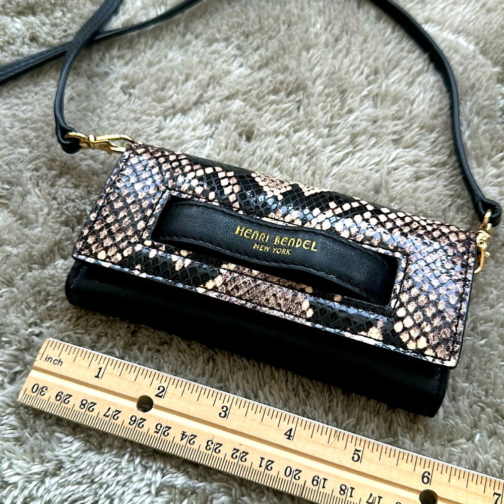 Henri Bendel Snakeskin Crossbody Bag - Chic and Compact